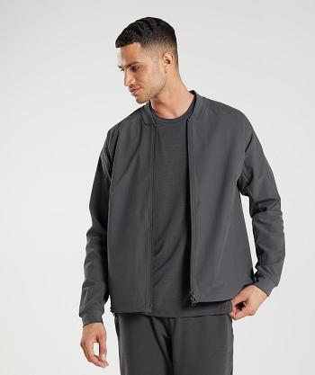 Pánské Bundy Gymshark Studio Černé Šedé | CZ 2687TCE